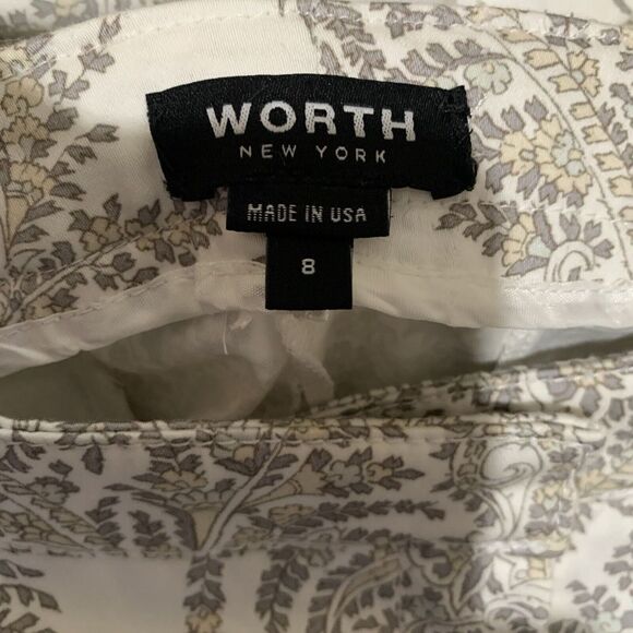 WORTH New York Womens Size 8 Multicolor Paisley Tree Print Stretch Dress Pants - Picture 6 of 8